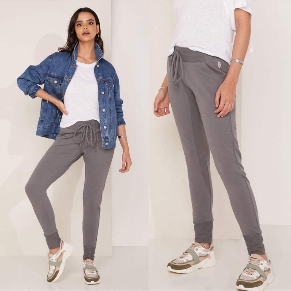 Free People Movement Sunny Skinny Sweatpants Charcoal Grey Size Large
